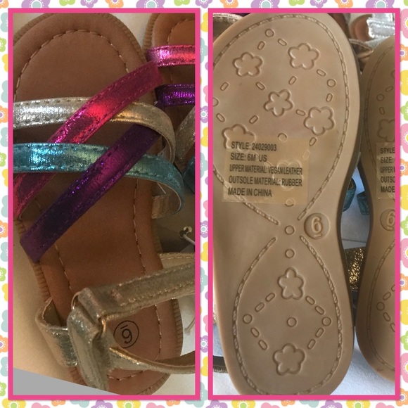 🌈NWT🌈 Rainbow Strapping Sandals🌈 - Picture 2 of 4